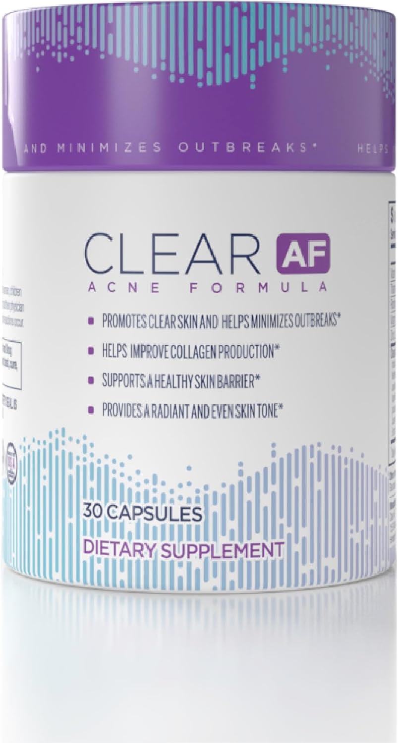 Clear Skin Supplement with Vegan Ceramides, Zinc, Vitamin D3, B6, Riboflavin & Thiamine | 30-Day Supply - görsel 1