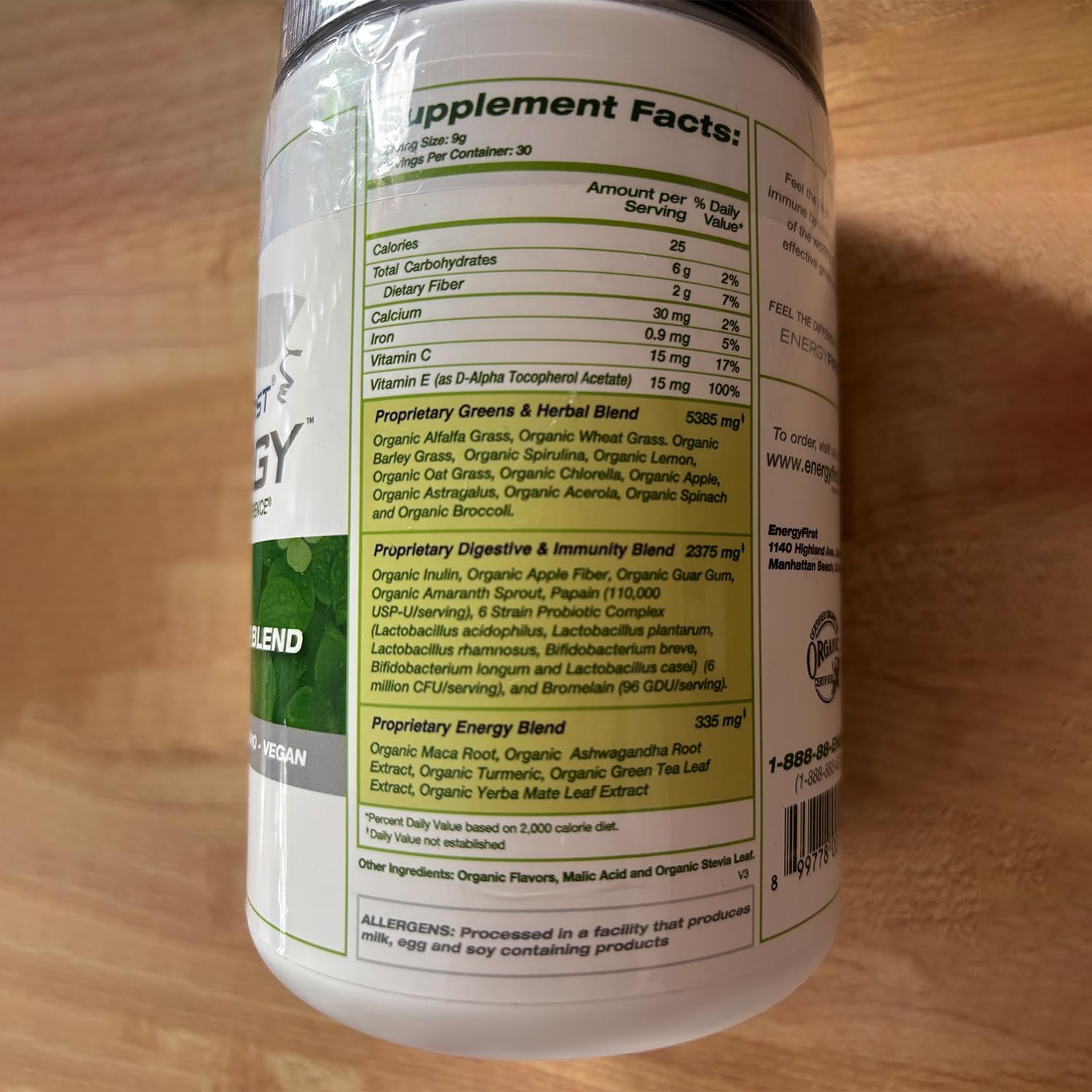EnergyFirst Greenergy Organic Superfood Powder - görsel 3
