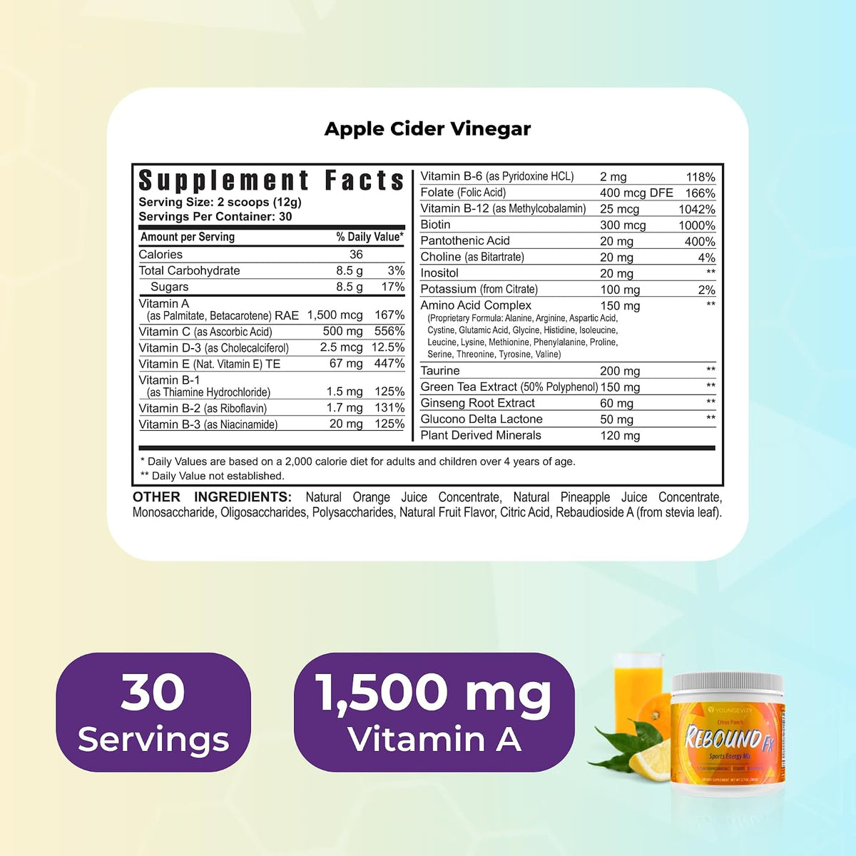 Youngevity Rebound FX Citrus Powder, 360 g - görsel 3