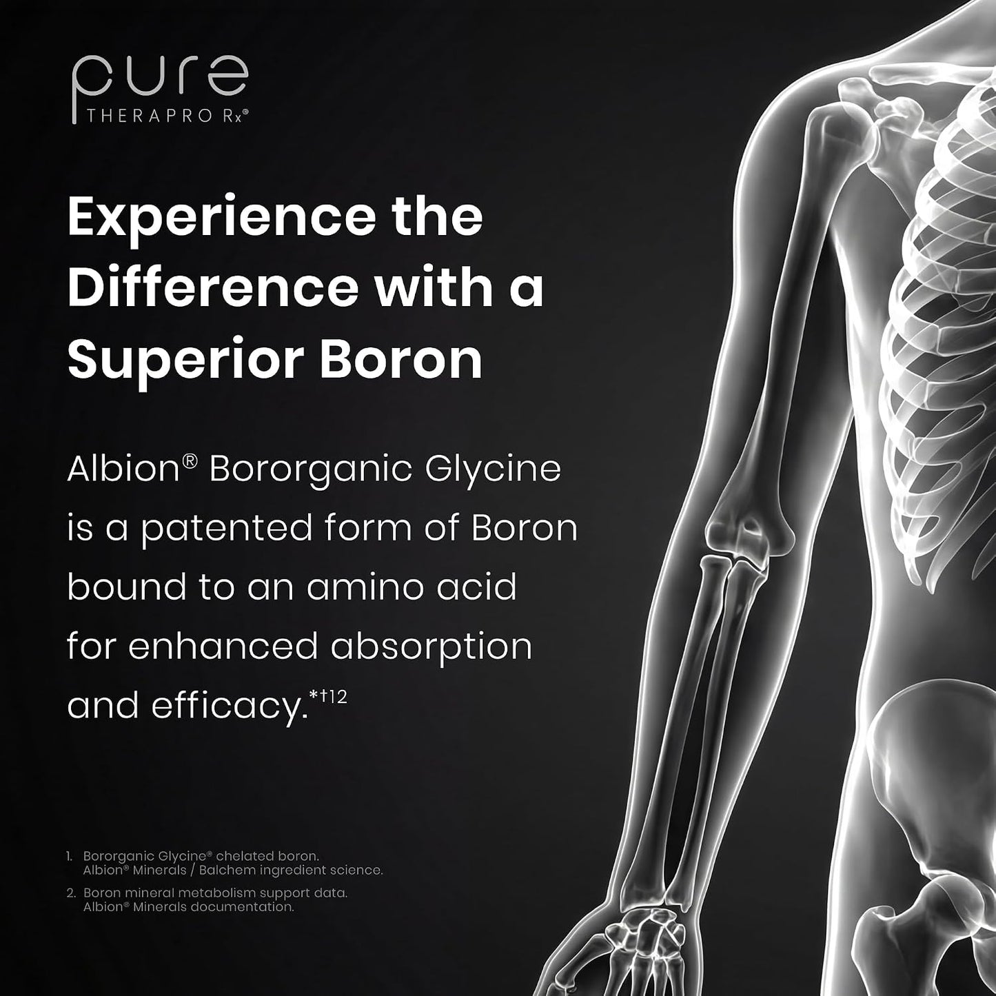 Pure TheraPro Rx Bio Boron – Bororganic Glycine Boron Supplement (5mg, 180 Capsules) - görsel 6