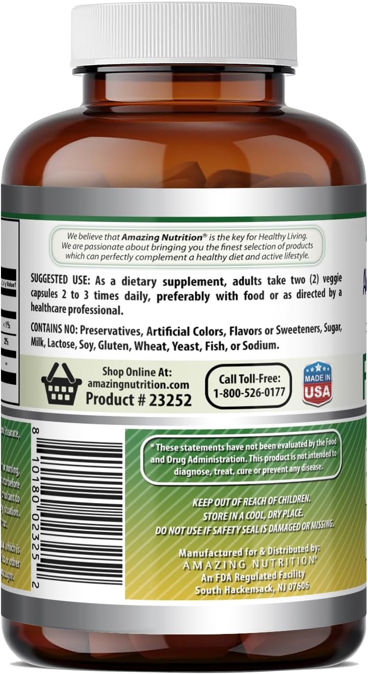 Amazing Formulae Fenugreek Seed Supplement - 610 mg - 360 Veggie Capsules - Non-GMO, Gluten-free - görsel 5
