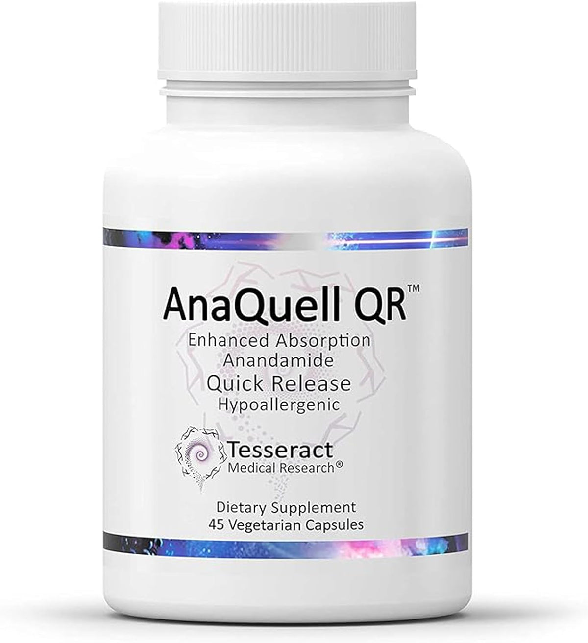 Tesseract Medical Research AnaQuell QR - Stress Relief & Mood Support Supplement, Quick Release L Citrulline & Anandamide, 45 V-Caps - görsel 1