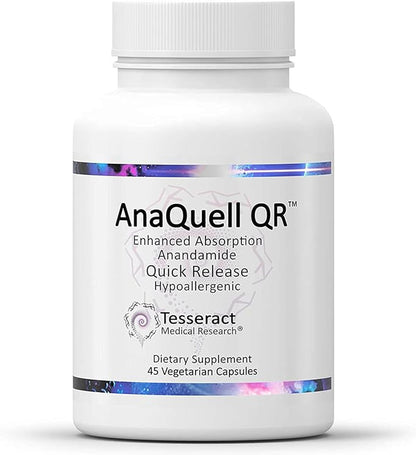 Tesseract Medical Research AnaQuell QR - Stress Relief & Mood Support Supplement, Quick Release L Citrulline & Anandamide, 45 V-Caps