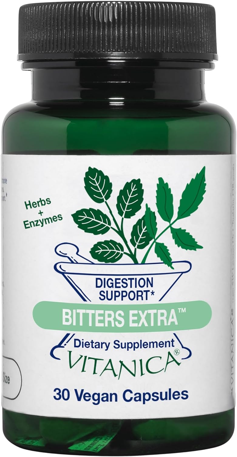 Vitanica Bitters Extra - Digestion Support Supplement with Dandelion Root - Digestive Enzymes & Ginger Root - 90 Capsules - görsel 9