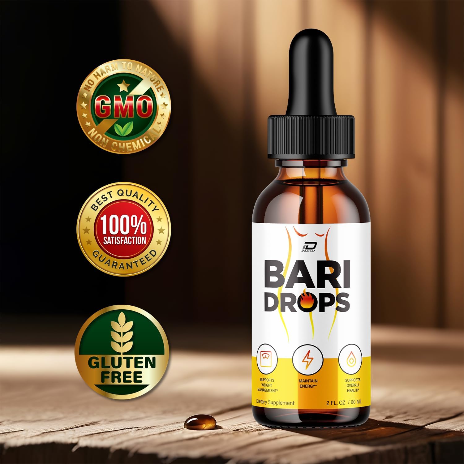 Bari Drops Liquid Supplement - Natural Fitness Support (1 Month Supply) - görsel 3
