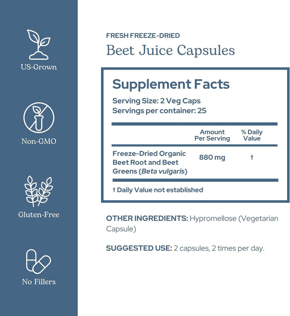 Organic Beetroot Juice Capsules – Circulation & Cardiovascular Support (440 mg, 50 Capsules) - görsel 2