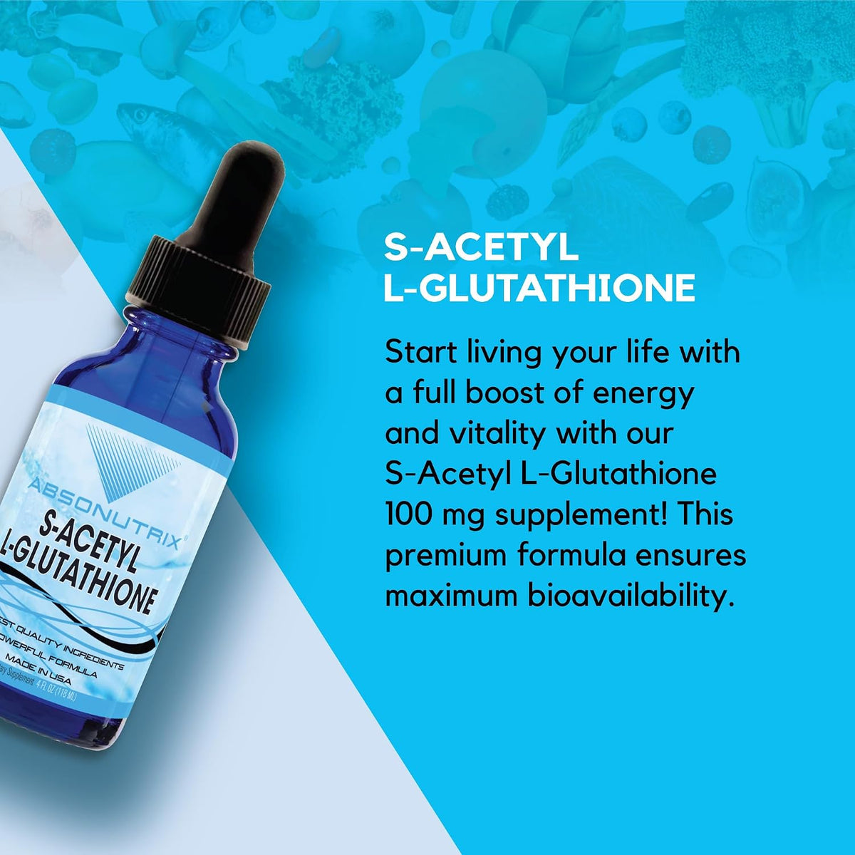 Absonutrix S-Acetyl L-Glutathione 100 mg per Serving Liquid 118 ml (200 Servings) - görsel 3