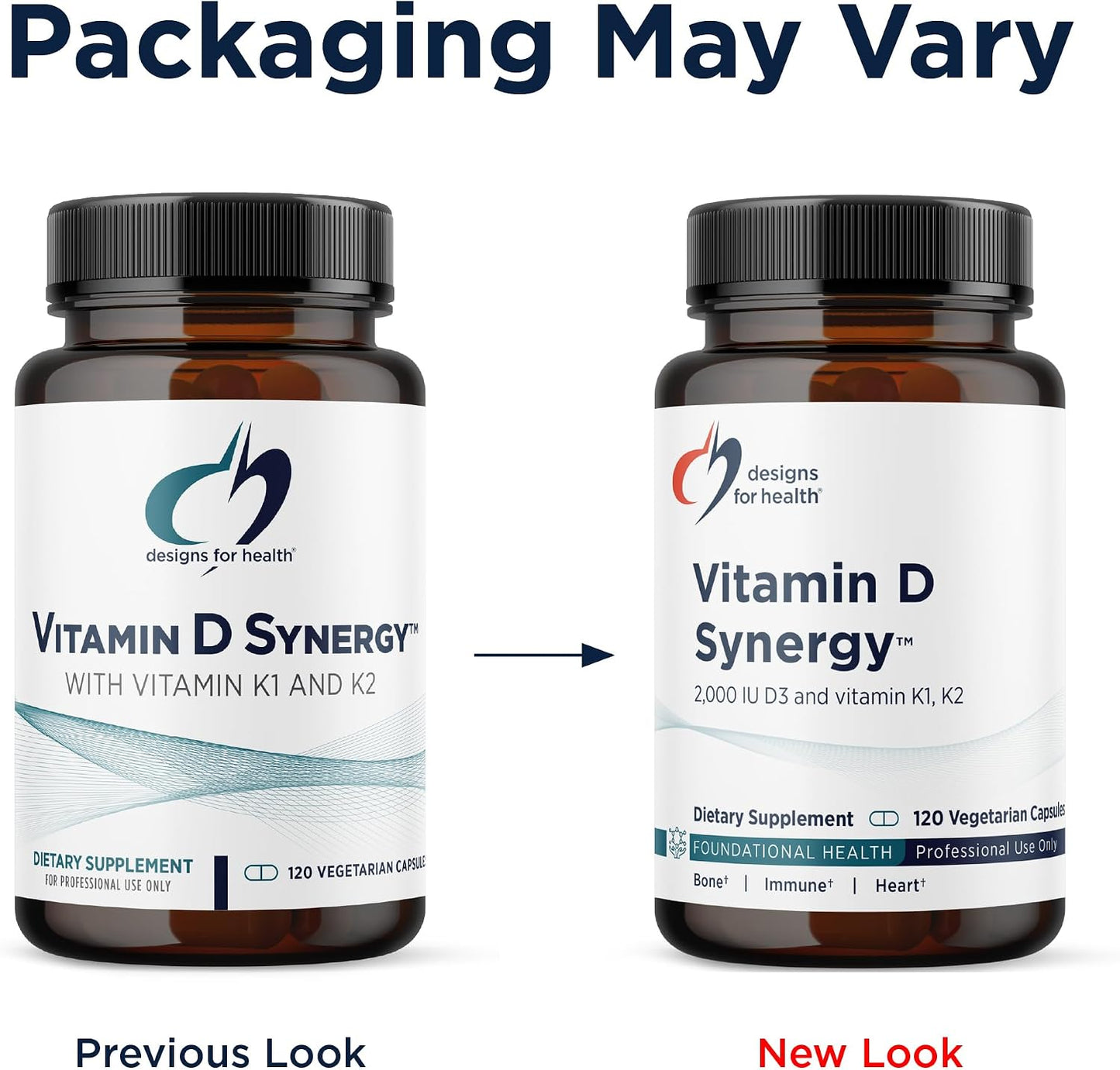 Designs for Health Vitamin D Synergy – 2000 IU Vitamin D with K1 & K2 (120 Capsules) - görsel 6