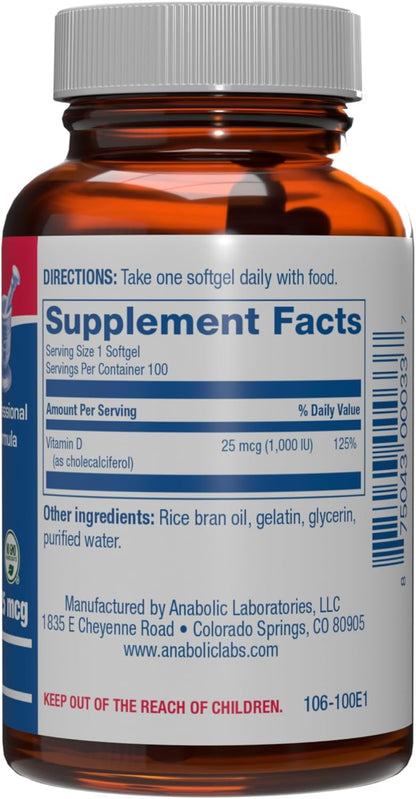 Vitamin D3 1000 IU High Absorption Supplement – Clinical Formula