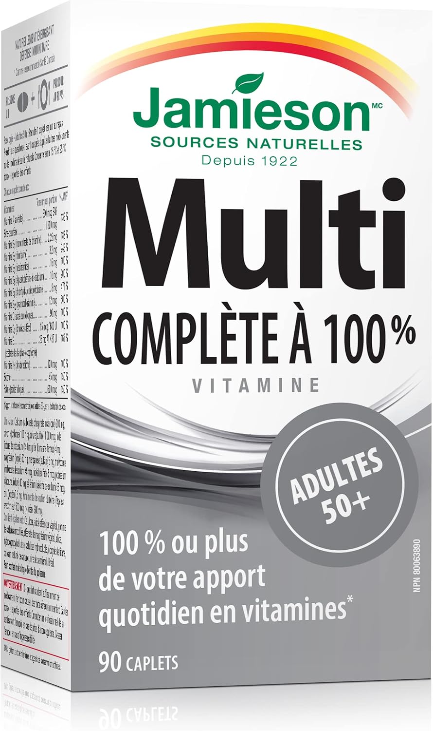Jamieson Multi 100% Complete Vitamin - Adults 50+ - 90 Tablets - görsel 2