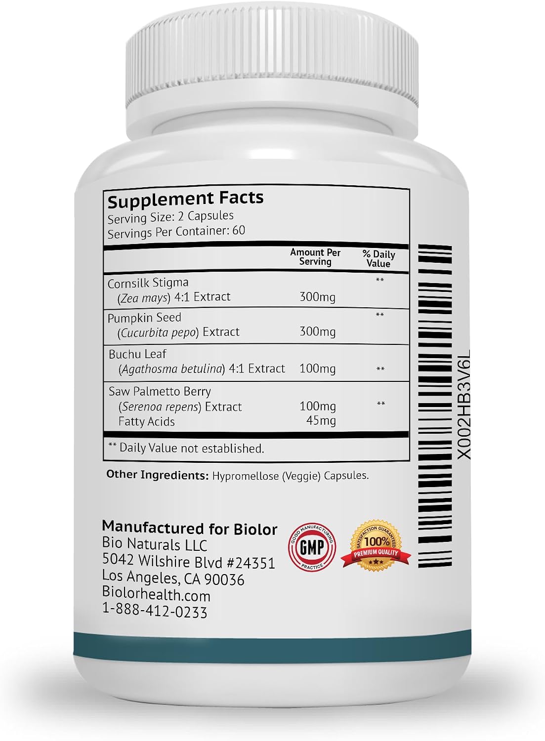 Biolor Stronghold Bladder Control – Supports Normal Urinary Function – 120 Capsules - görsel 4