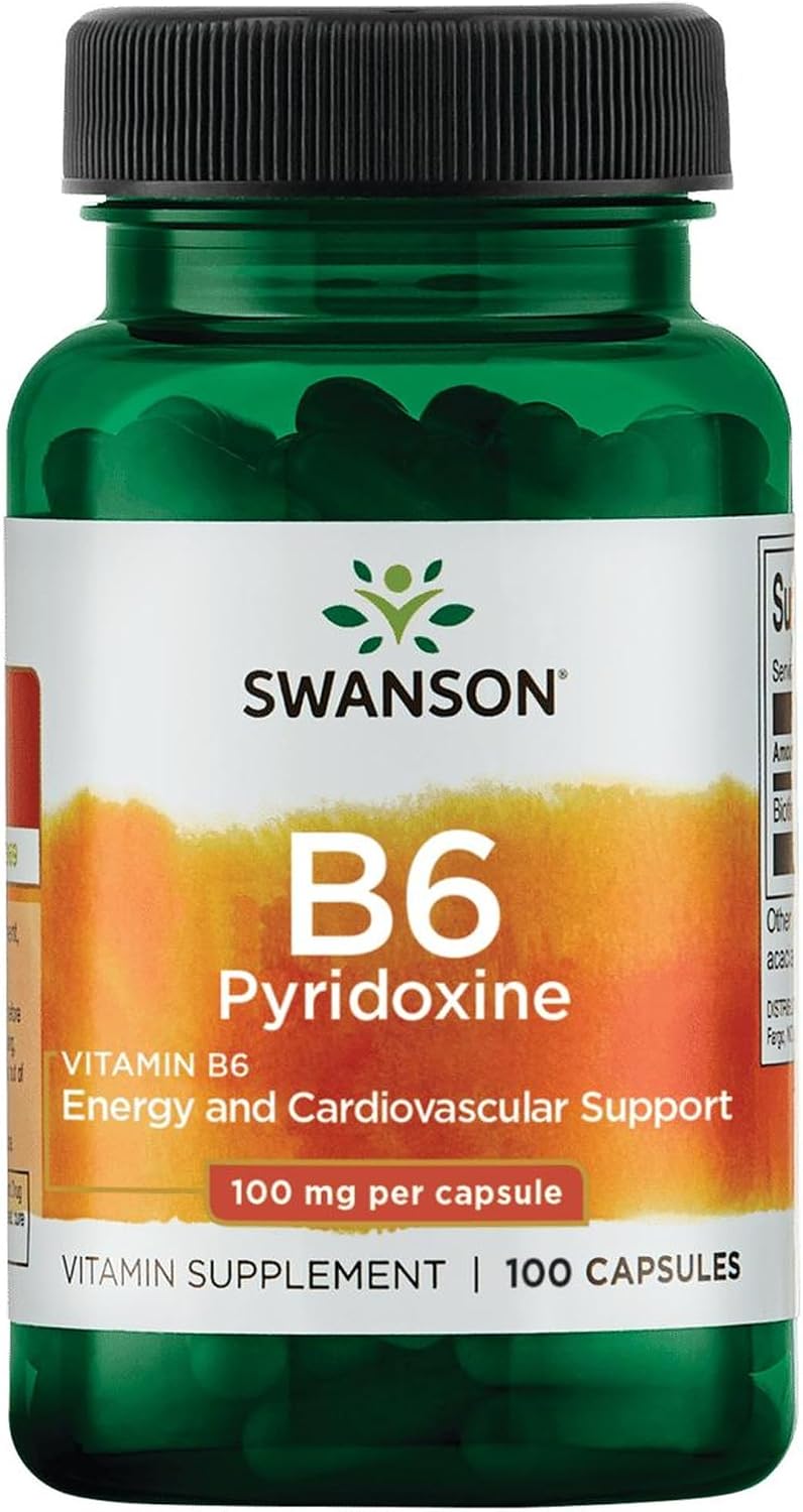 Swanson Vitamin B-6 (Pyridoxine) 100 mg, 100 Capsules - görsel 1