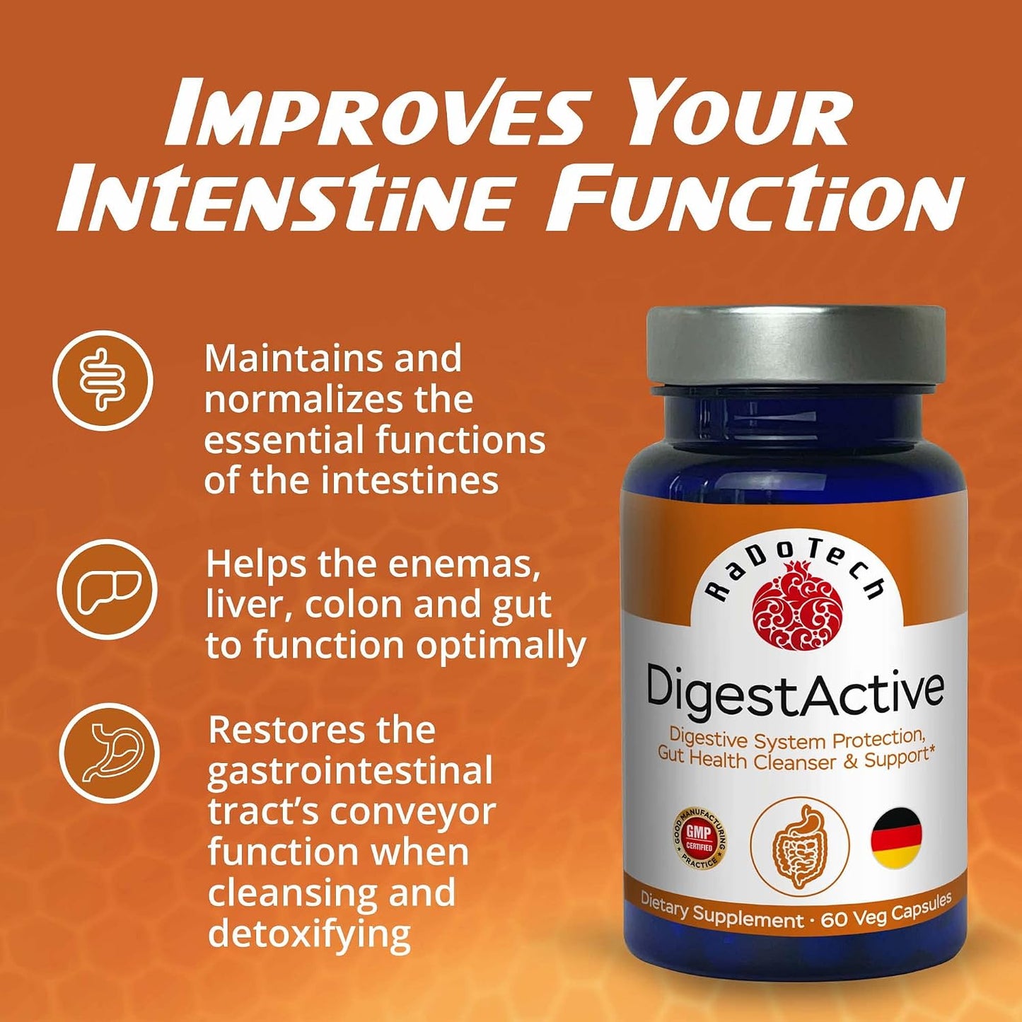 RaDoTech DigestActive – Digestive System & Gut Health Support, Colon Cleanser for Women and Men - görsel 4