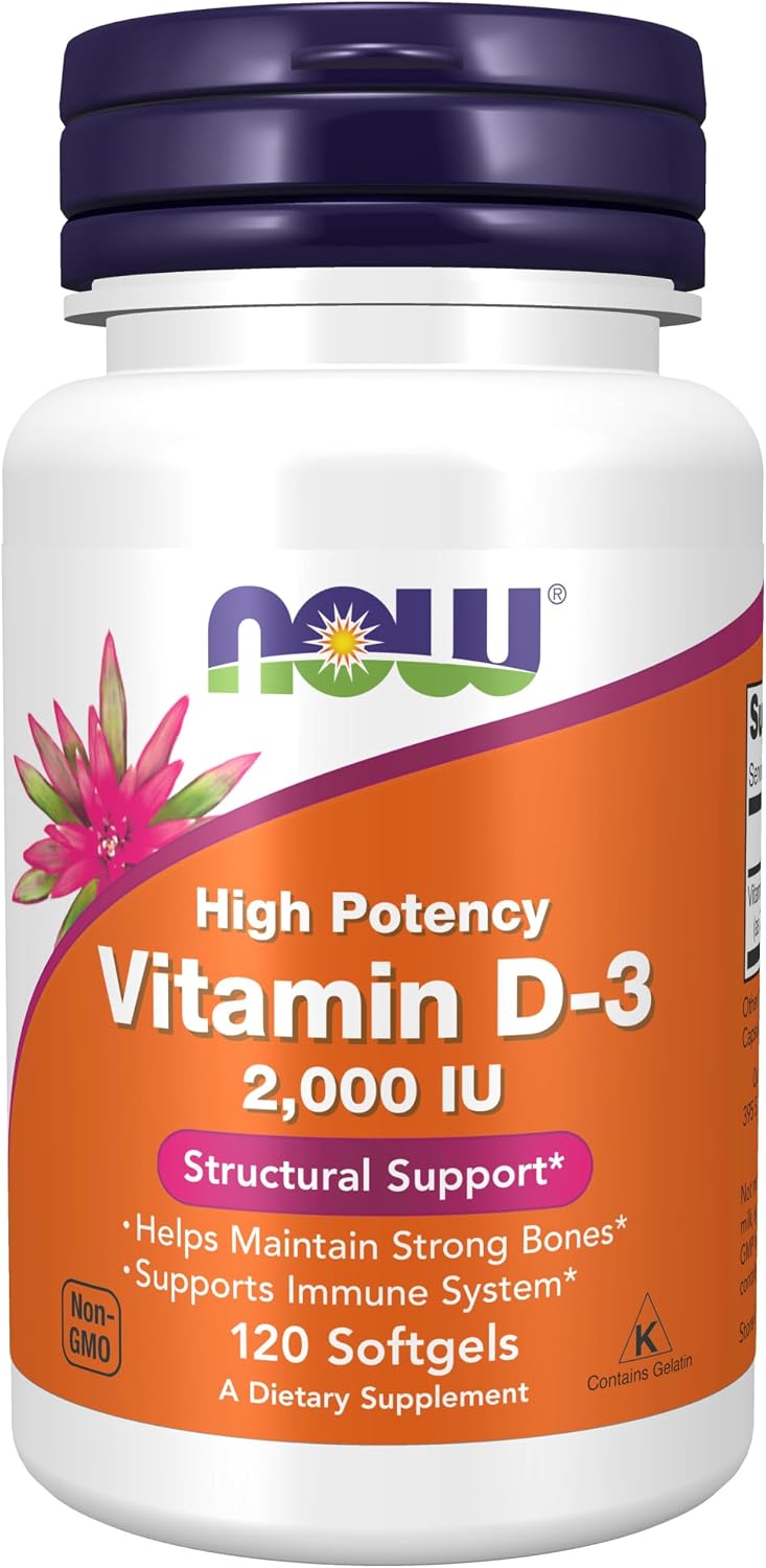 NOW Foods, Vitamin D3 2000 IU (Softgels) - görsel 1