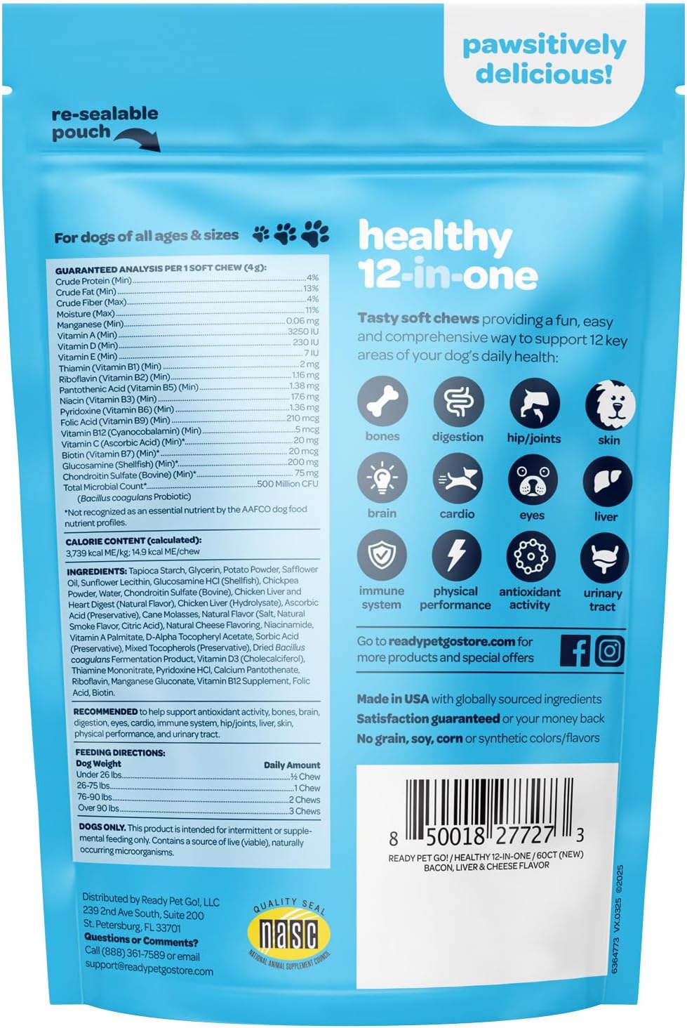 12-in-1 Complete Multivitamin for Dogs - 60 Chews - görsel 2