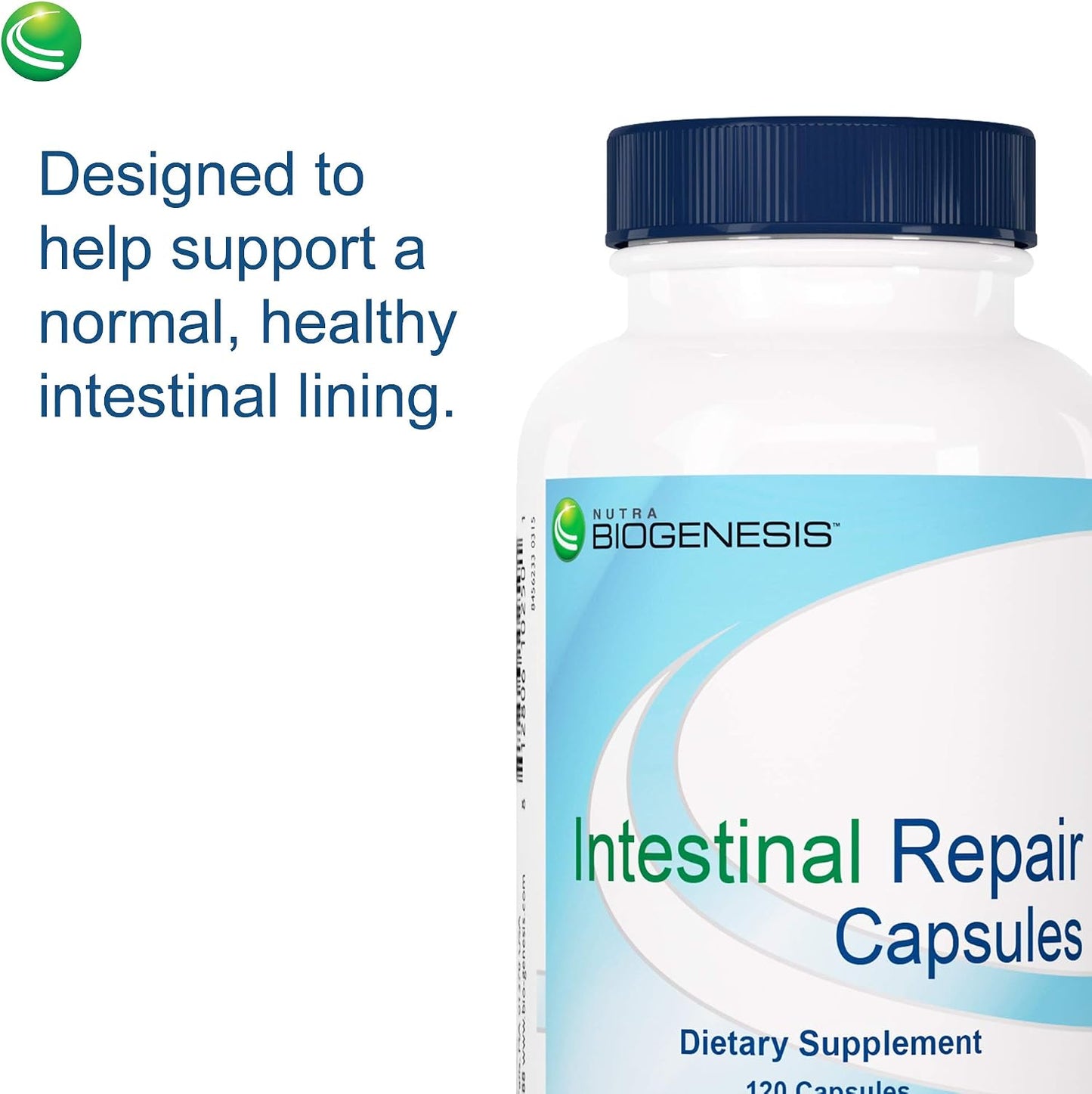 Nutra BioGenesis Intestinal Repair Capsules - Gut Health Supplement with Sodium Butyrate, L-Glutamine - 120 Capsules - görsel 7