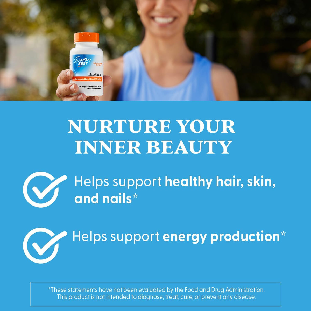 Doctor's Best Biotin 5000 mcg Supplement - 120 Veg Caps - görsel 5