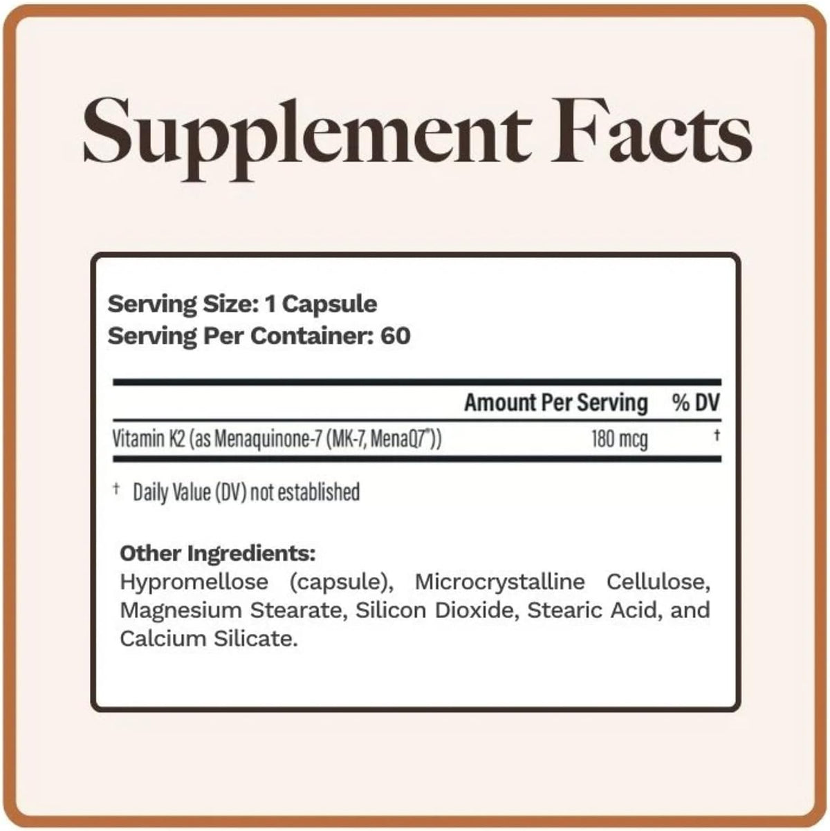 Utzy Naturals Vitamin K2 - 180 mcg MenaQ7 - 60 Capsules - görsel 2