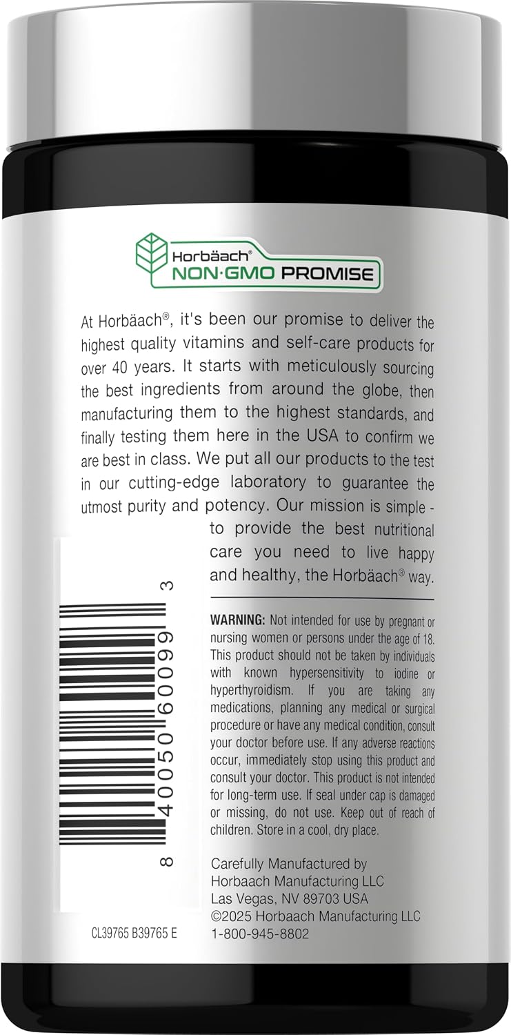 Horbäach Brown Seaweed Extract Capsules, 200 Capsules - görsel 3