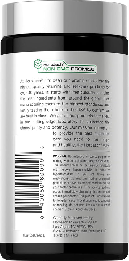 Horbäach Brown Seaweed Extract Capsules, 200 Capsules