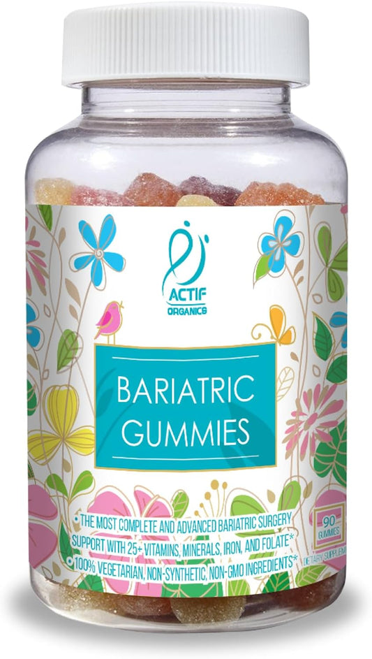 ACTIF Organic Bariatric Gummy Sweets with 25+ Organic Vitamins and Minerals - Advanced Formula - 90 Sweets
