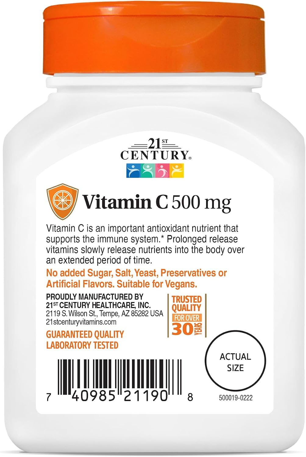 21st Century Vitamin C 500 mg Prolonged Release Tablets, 110 Tablets - görsel 8