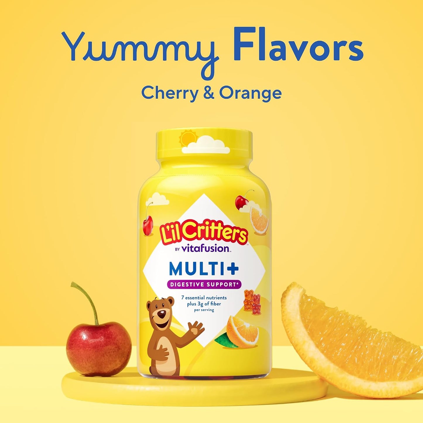 L'il Critters Kids Multivitamin Gummies with Digestive Support - 90 Count - görsel 3