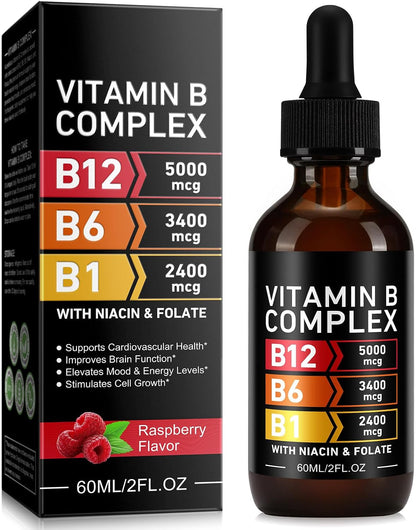 Frovetani Organic Vitamin B Complex - Liquid B Complex with Methylcobalamin B12 for Sustained Energy