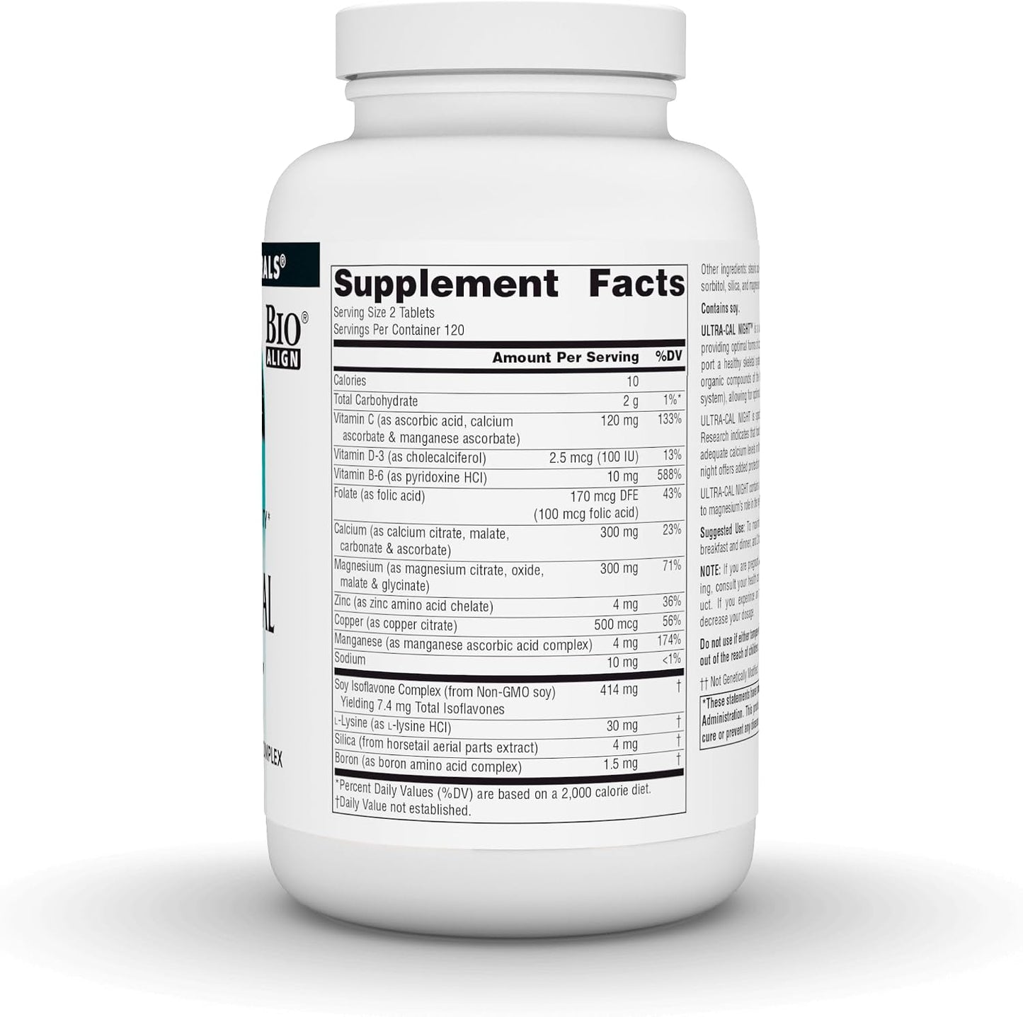 Source Naturals Ultra-Cal Night, Krebs Cycle Calcium Complex - 240 Tablets - görsel 3