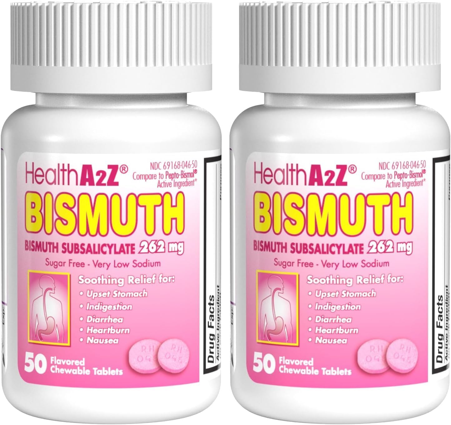 HealthA2Z® Bismuth | Bismuth Subsalicylate 262mg | Multi-Symptom Relief | (50 Count (Pack of 1)) - görsel 7