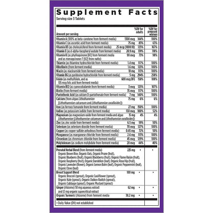 New Chapter Perfect Prenatal Vitamins - 96ct, Organic Prenatal Vitamins, Non-GMO, Fermented, Folate (Methylfolate), Iron, Vitamin D3
