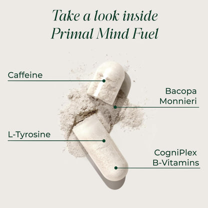 Primal Mind Fuel Brain Supplement for Focus, Energy and Clarity - 30 Capsules
