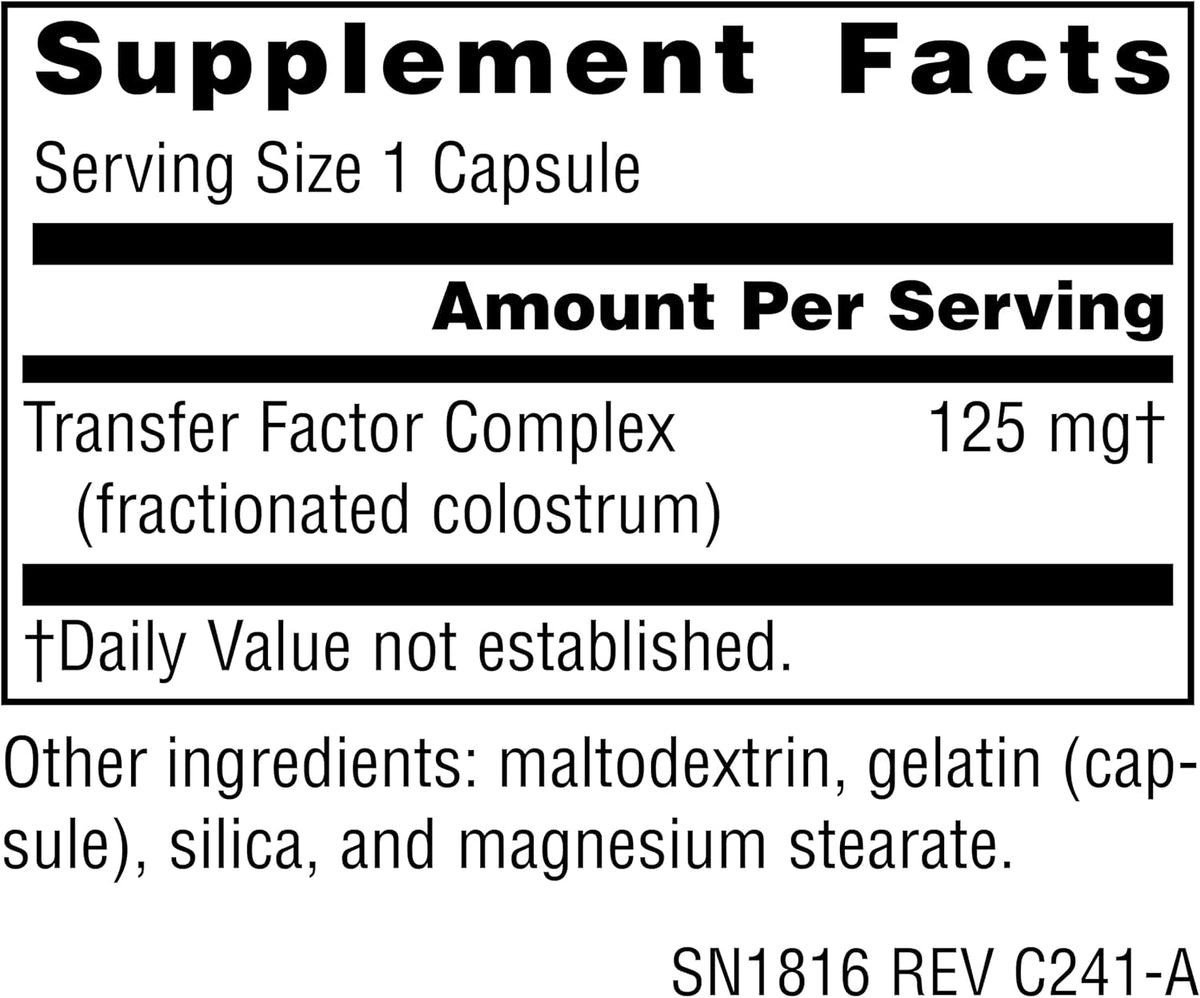 Source Naturals Wellness Transfer Factor - Immune Support Supplement, 125mg, 60 Capsules - görsel 4