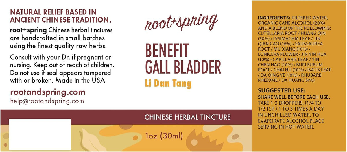 root + spring Benefit Gallbladder – Li Dan Tang Herbal Tincture (Liquid Extract) - görsel 2