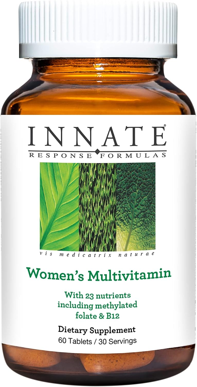 INNATE Response Formulae Women's Multivitamin - Daily Multivitamin with Vitamin C, B12, D3, Methylfolate, Iron, Choline - Vegetarian, Non-GM - 60 Tablets - görsel 1