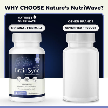 BrainSync Probiotic Tablets, 3.6 Billion CFU – 30 Tablets, 1 Month Supply
