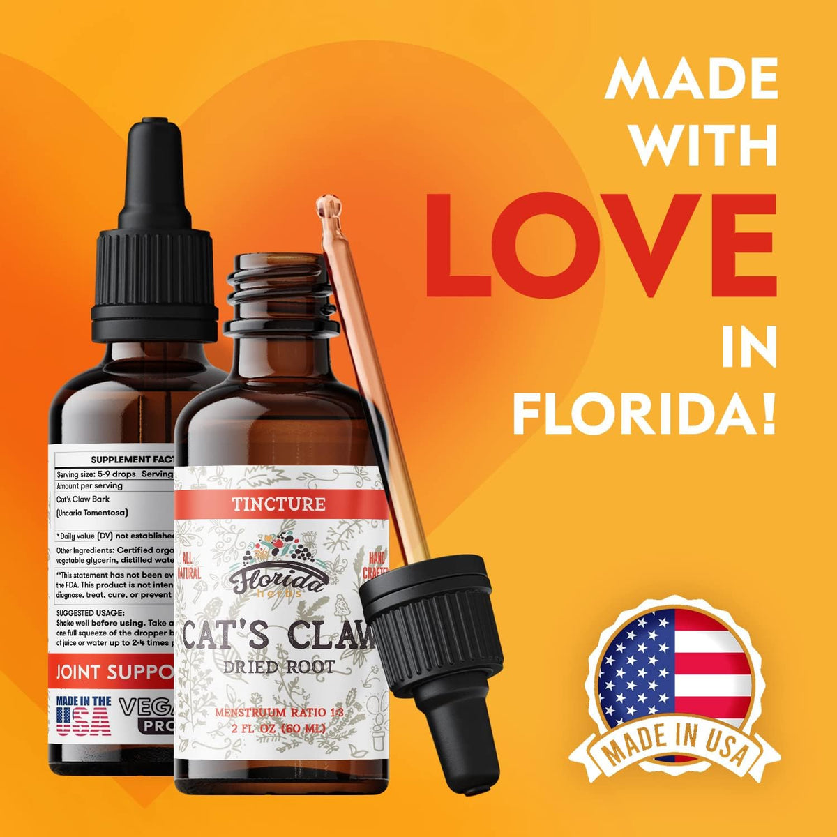 Cat's Claw Tincture, Alcohol-Free Organic Supplement, 60 ml - görsel 5