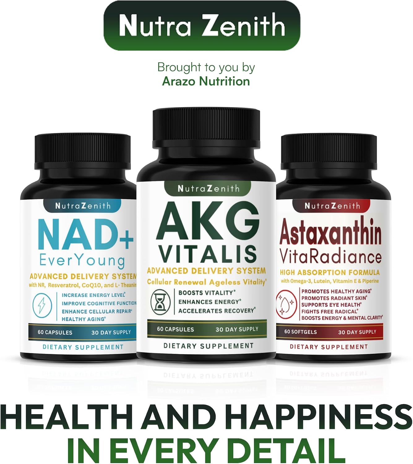 AKG Anti-Ageing & Vitality Supplement with Vitamin B6, Vitamin C & L-Arginine – 60 Capsules - görsel 9