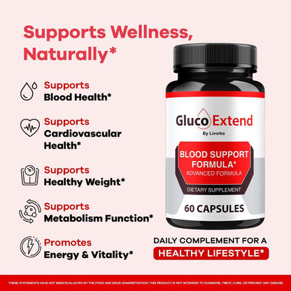 (3 Pack) Gluco Extend - Gluco Extend Capsules for Healthy Glucose Levels, All-Natural Ingredients, Maximum Strength Formula, 180 Capsules for 3 Months