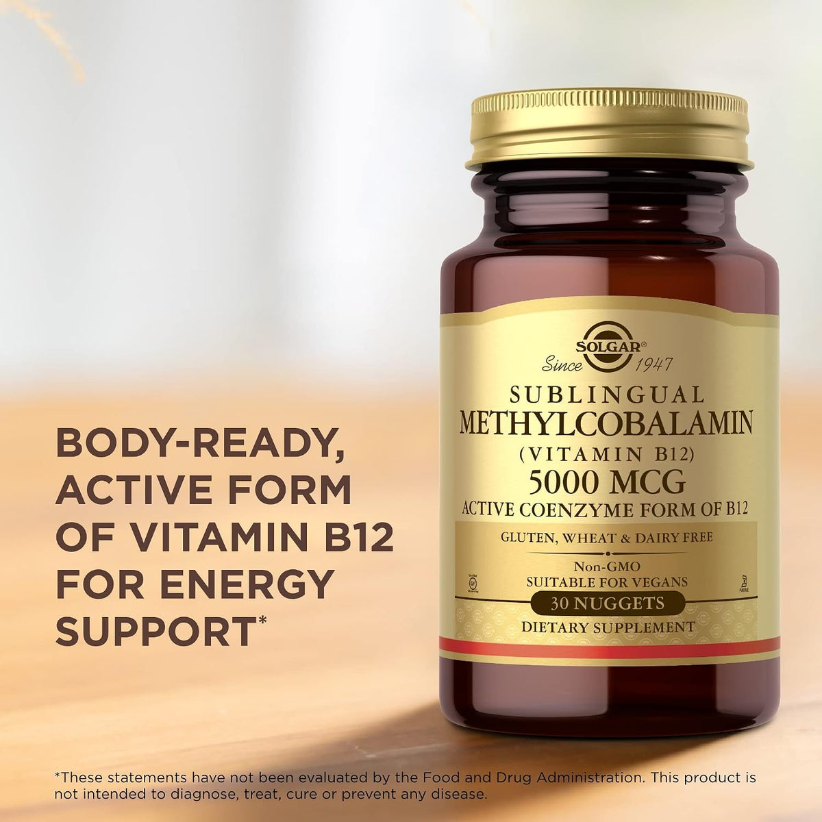 Solgar Methylcobalamin (Vitamin B12) 5000 mcg, 30 Nuggets - görsel 5