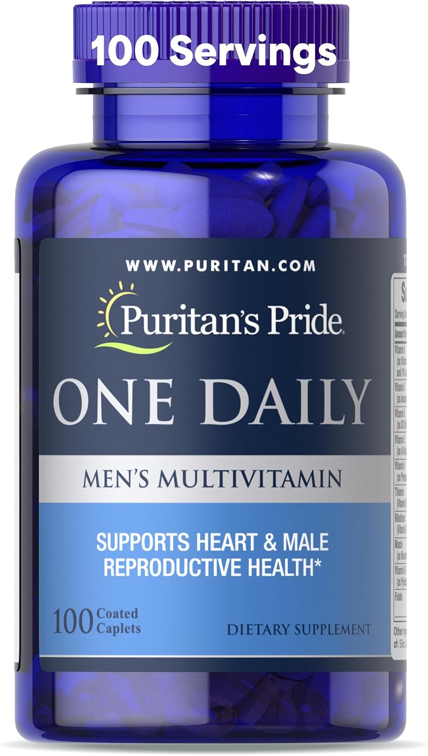 Puritan's Pride One Daily Men's Multivitamin, 100 Count - görsel 1