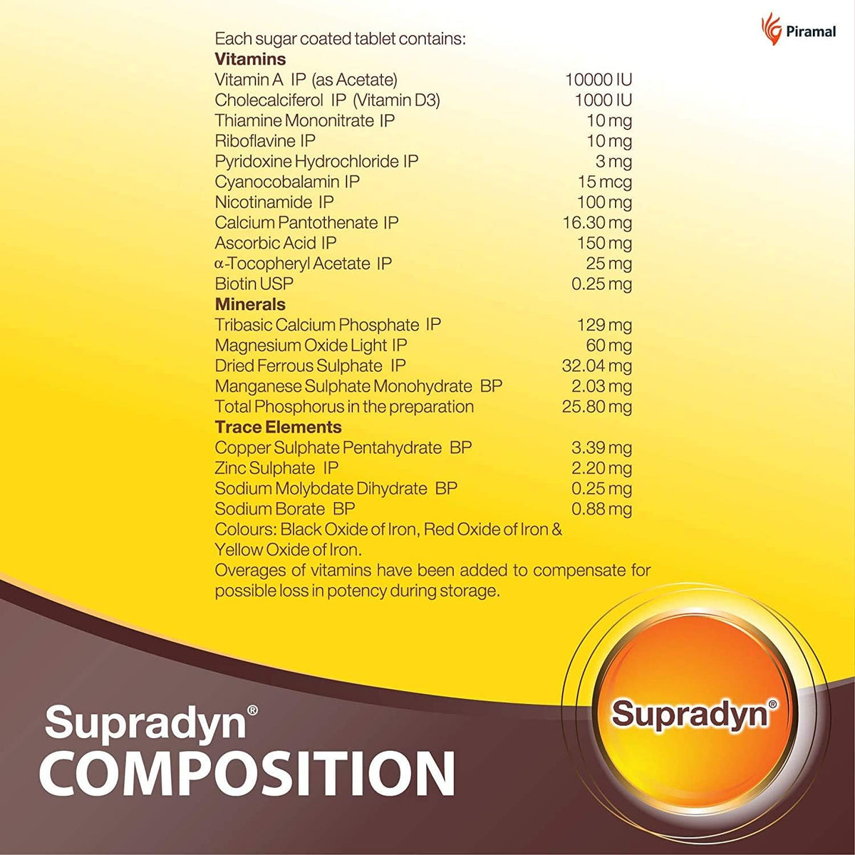 Dharma Supradyn Minerals and Multivitamin Tablets (120 Tablets) - görsel 8