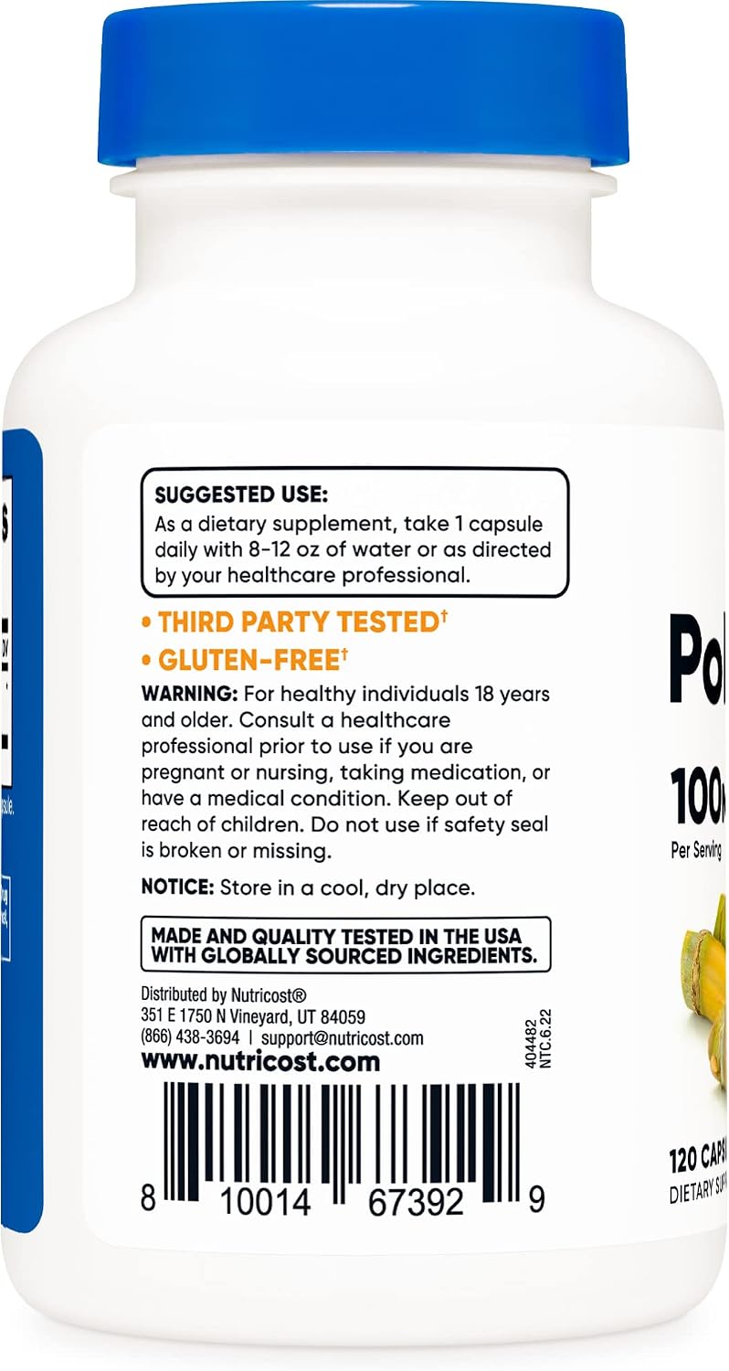 Nutricost Policosanol 100mg, 120 Capsules - Gluten-free, Non-GM, and Vegetarian Friendly - görsel 3