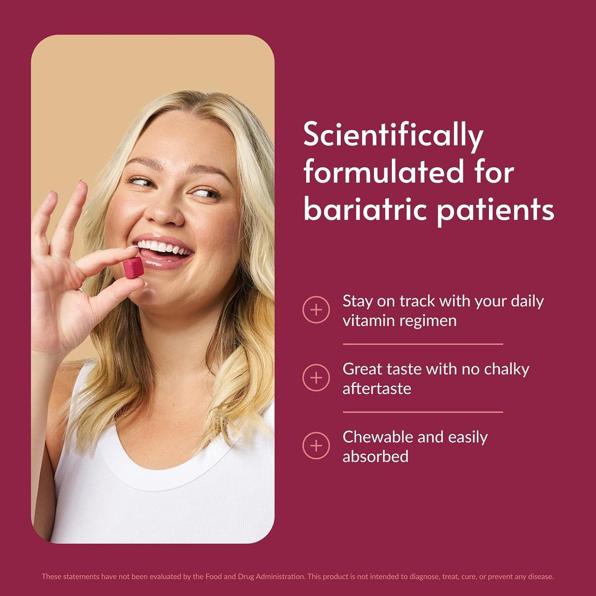 Bariatric Advantage Multi Chewy Bite - Strawberry Watermelon - 60 Count - görsel 2
