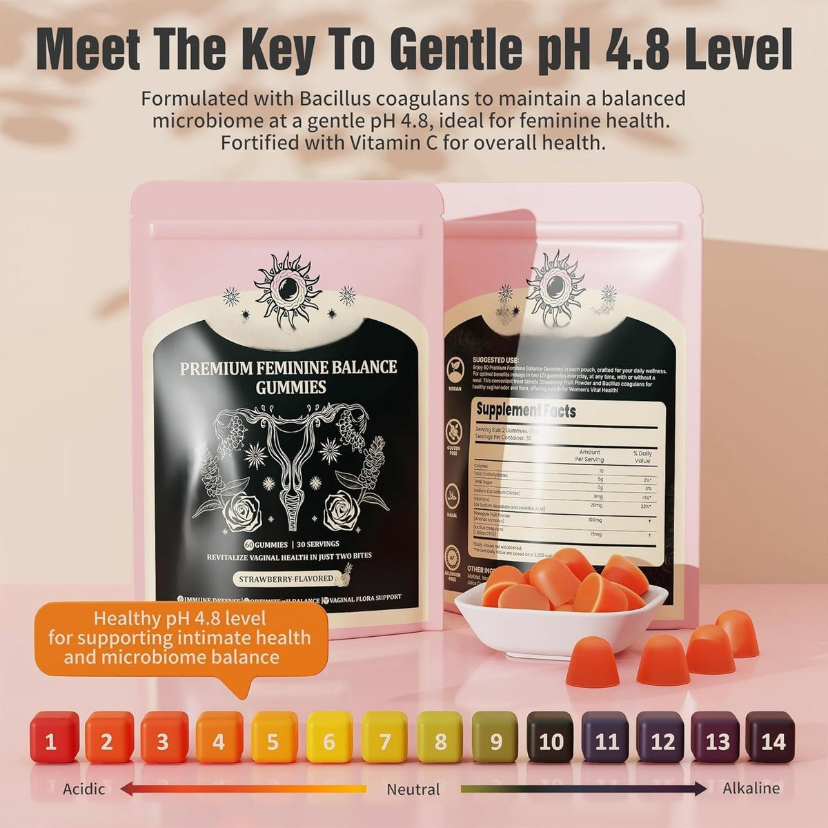 NIUSISE Feminine Balance Gummies – Premium pH Balance Supplement for Women - görsel 5