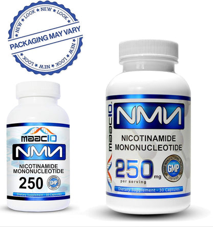 MAAC10 NMN Supplement 250mg Capsules – Stabilised NAD+ Booster (30 Capsules)
