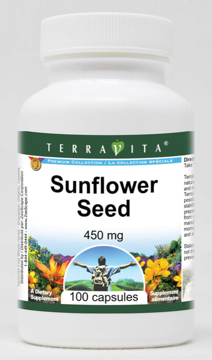 Sunflower Seed - 450 mg, 100 Capsules (3-Pack) by TerraVita