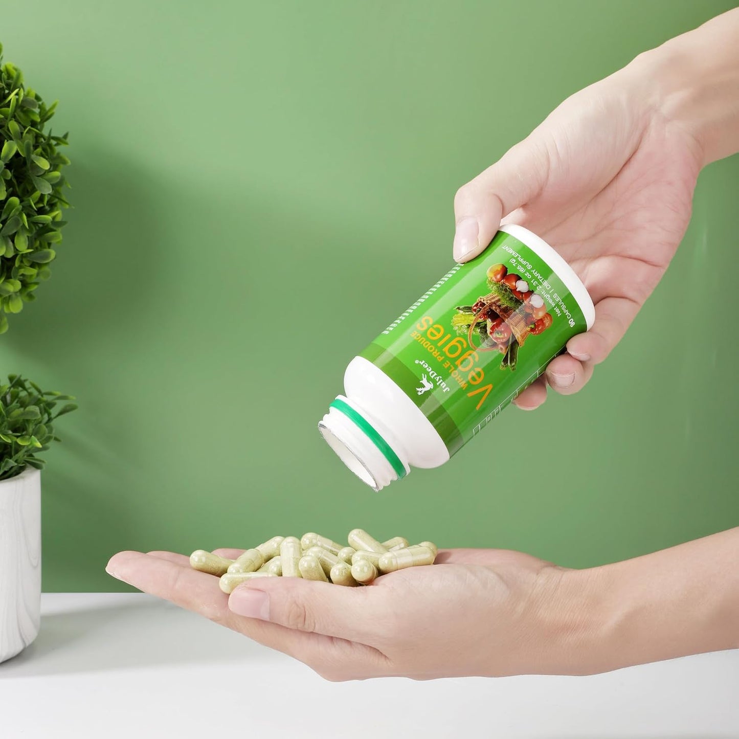 JulyDeer Veggie Supplement - 18 Whole Veggie Blend, 90 Vegetarian Capsules - görsel 6