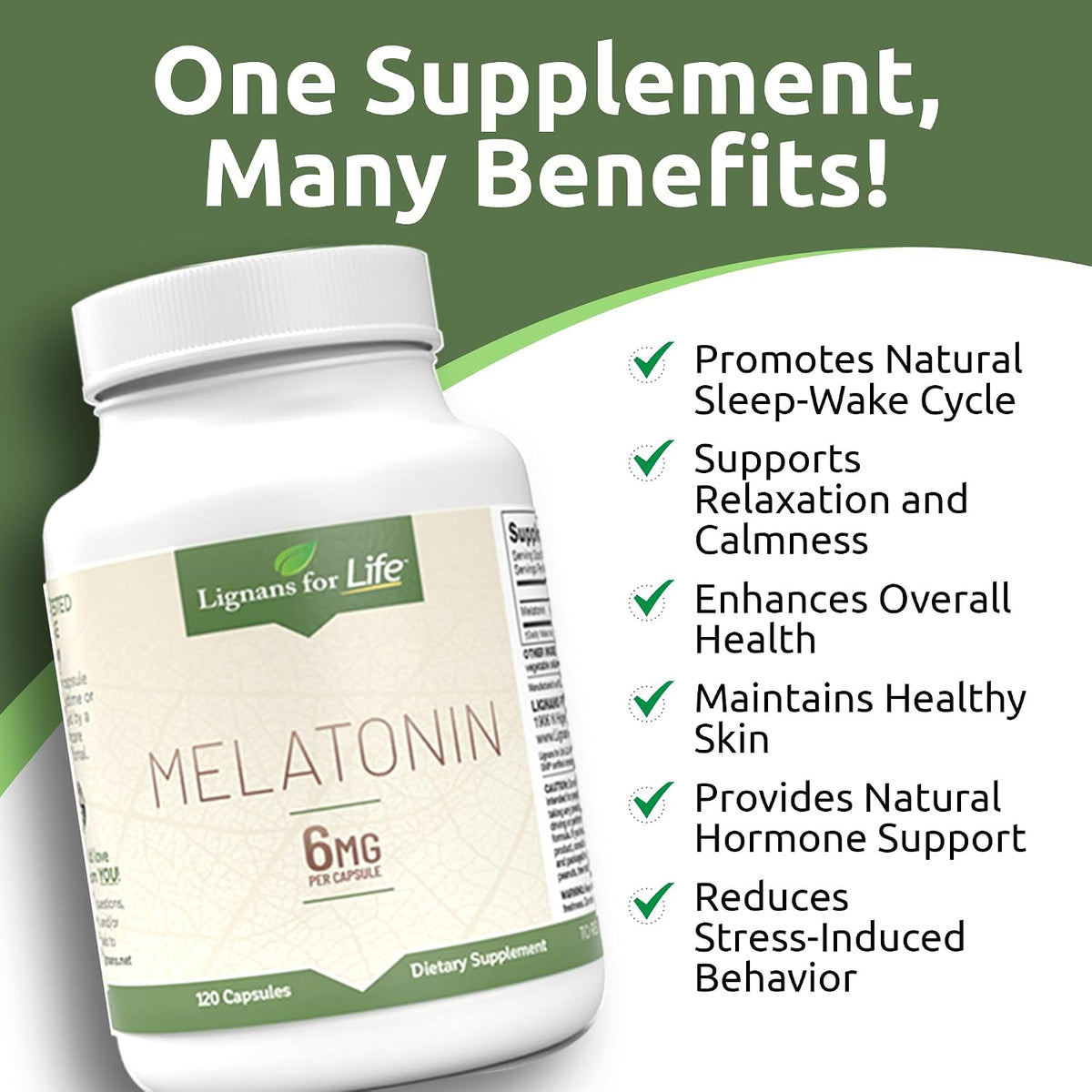 Melatonin for Dogs and People, 6mg - 120 Capsules - Capsules - Pet Supplement - Sleep Aid - görsel 6