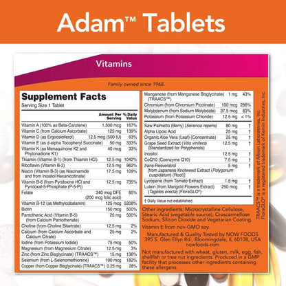 NOW Foods ADAM Men's Multivitamin - 120 Tablets